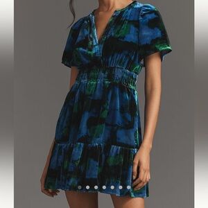 Maeve Somerset Velvet Mini Dress